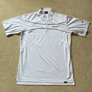 Taylor Made half zip polo white Medium